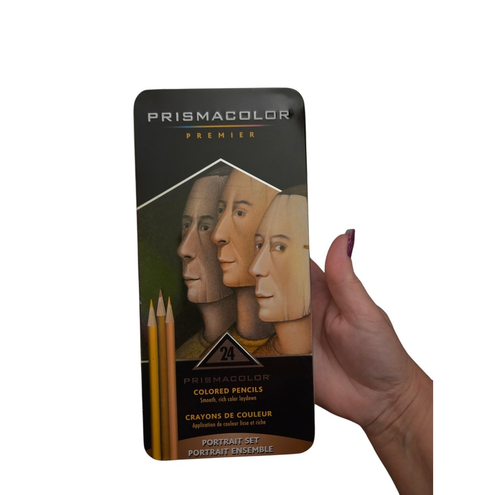 Prismacolor Premier Portrait Colored Pencils 24 Count Set 03597 Unsharpened Tin